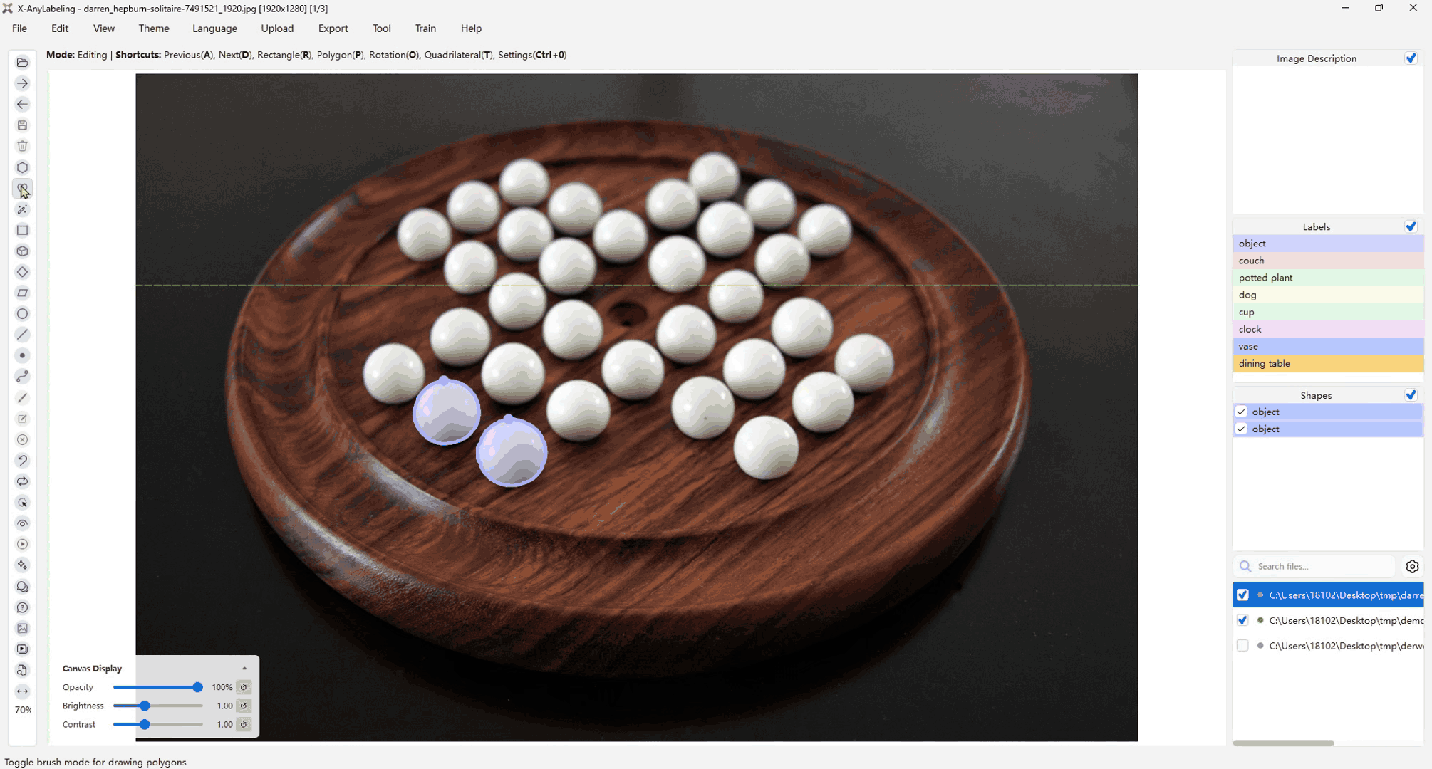 Brush-based polygon creation
