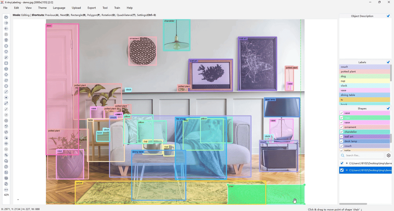Selection among overlapping canvas objects